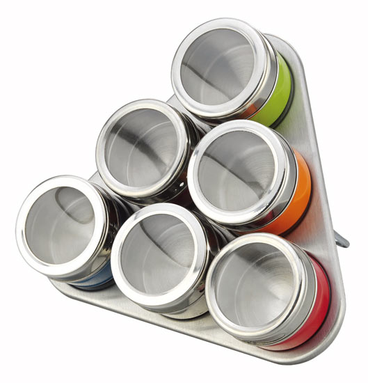 10013 color painting magnetic spice can with triangle rack