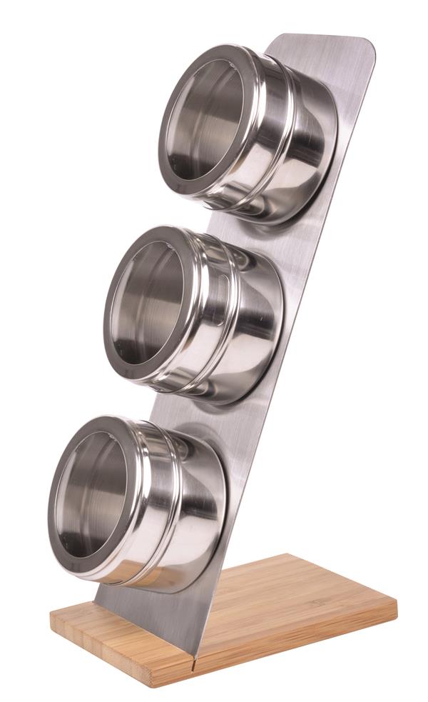 10027 magnetic spice can with stand