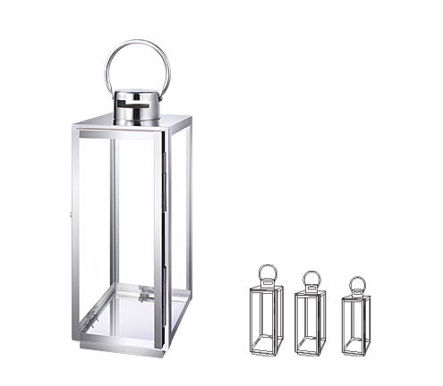 27004 stainless steel candle lantern