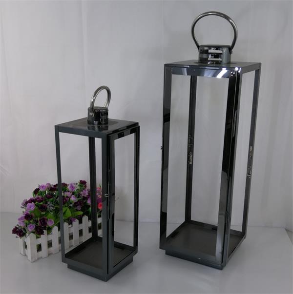 27005 color stainless steel glass lantern