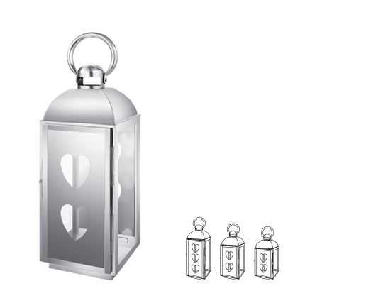 27017 love wedding decoration stainless steel lantern