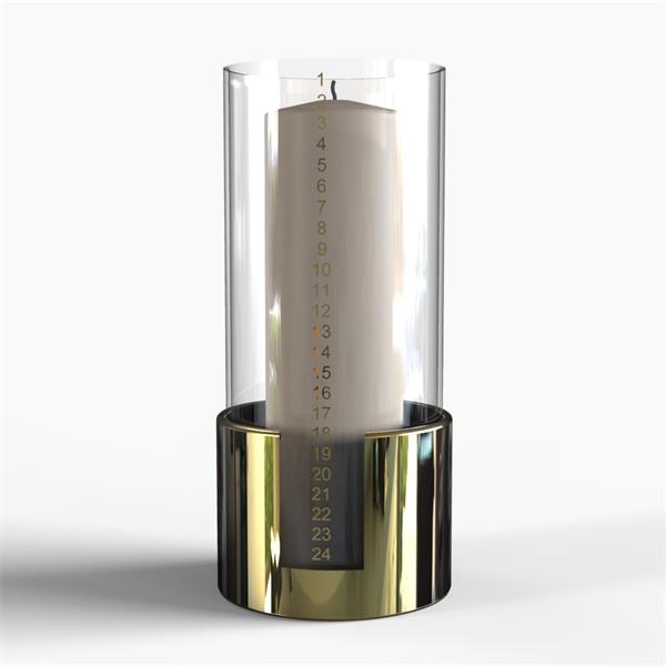 27035 date reminding calendar pillar candle holder
