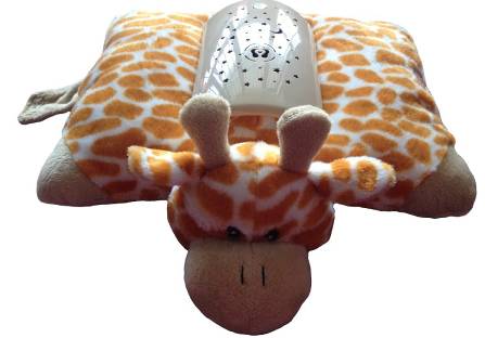 30023 starry night sky projection light giraffe soothing pillow
