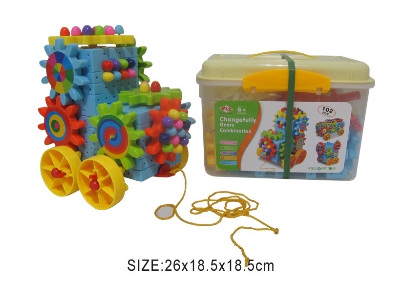35076 changefully gears combination 102pcs with plastic box