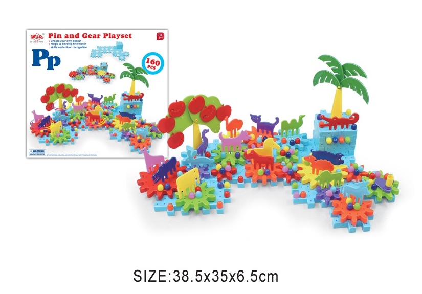 35090 funny pin and gear play set 160pcs
