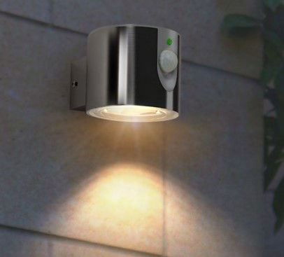 28001 stainless steel solar panel LED wall light