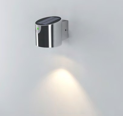 28004 stainless steel solar powered LED garden wall light