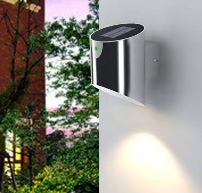 28007 stainless steel wall solar panel LED wall light