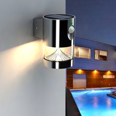 28010 stainless steel solar powered LED wall light