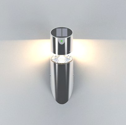 28014 stainless steel solar LED wall light