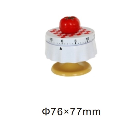 10102 mechanical 60-minute kitchen timer dining-table with tomato
