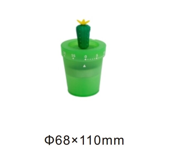 10116 mechanical 60-minute kitchen timer pot with cactus