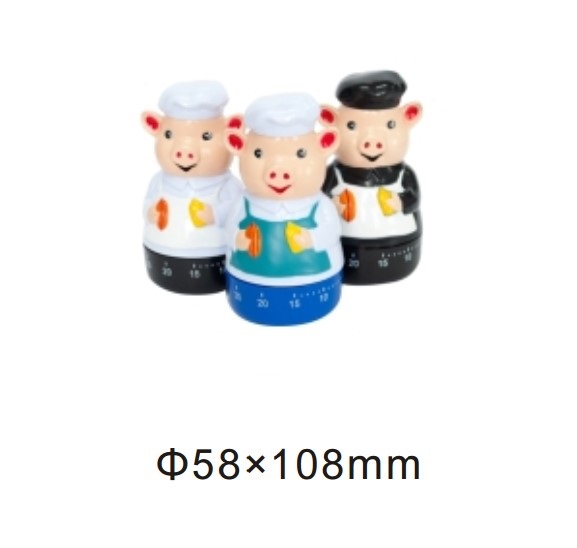 10152 mechanical 60-minute kitchen timer piggy boy