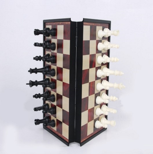 34015 magnetic wood chess checkers backgammon 3 in 1 game set