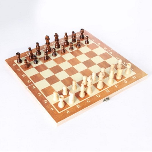 34020 bamboo chess checker backgammon 3 in 1 game set