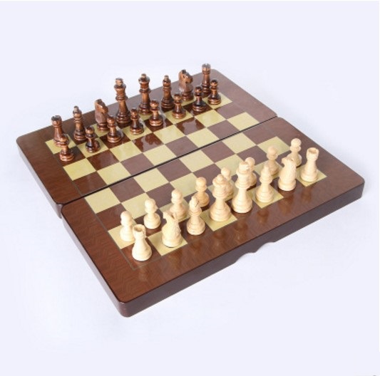 34040 wood chess checkers backgammon 3 in 1 game set