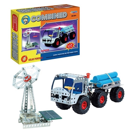 35128 solar powered 2 in 1 DIY combined toy kit 233pcs
