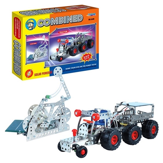 35129 solar powered 2 in 1 DIY combined toy kit 255pcs