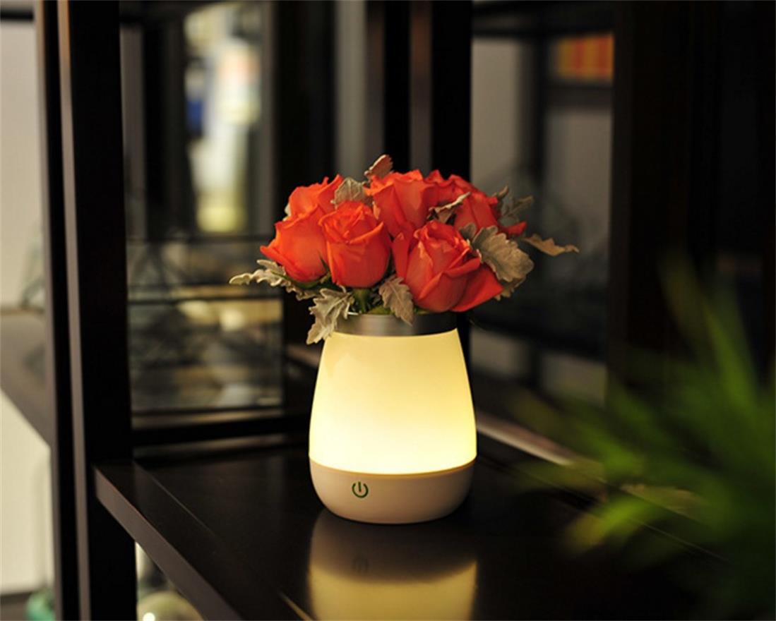 28027 decorative rechargeable LED vase lamp luminescent touch switch