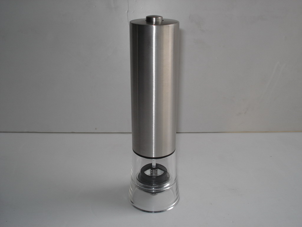10208 electrical stainless steel pepper & salt grinder mill