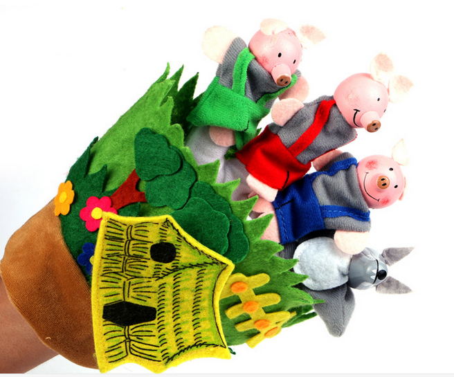 31004 cartoon character finger puppet story telling glove