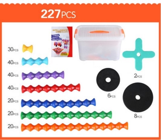 35138 bamboo stick building blocks pack of 227pcs
