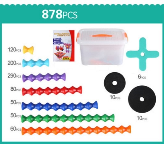 35140 bamboo stick building blocks pack of 878pcs