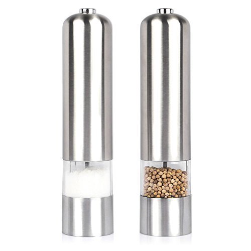 10215 electric stainless steel pepper & salt grinder