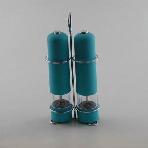 10233 electric pepper & salt mill 2pcs with a wire holder