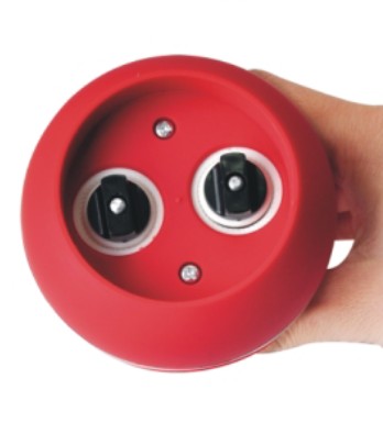 10240 snowman double chamber salt and pepper mill