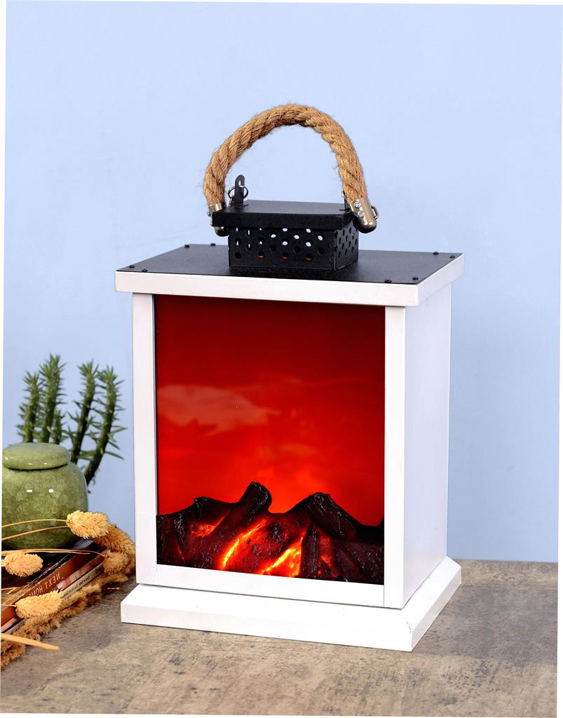 27055 LED fake fire lantern