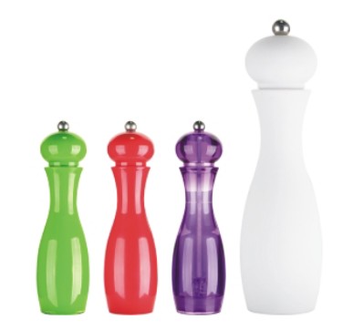10243 Plastic Pepper salt mill 3 sizes