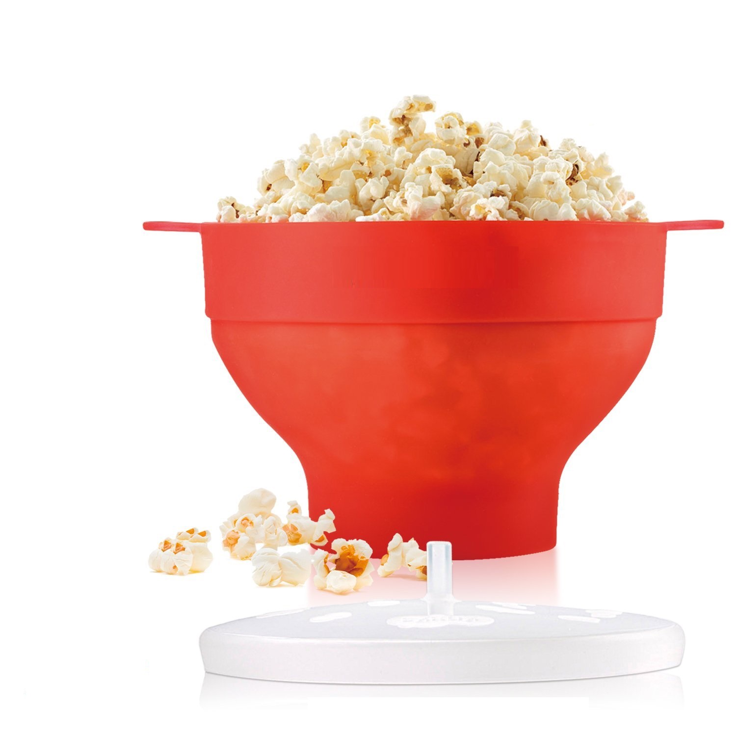 10255 Microwave Collapsible Silicone Popcorn Popper Folding Popcorn bowl with lid