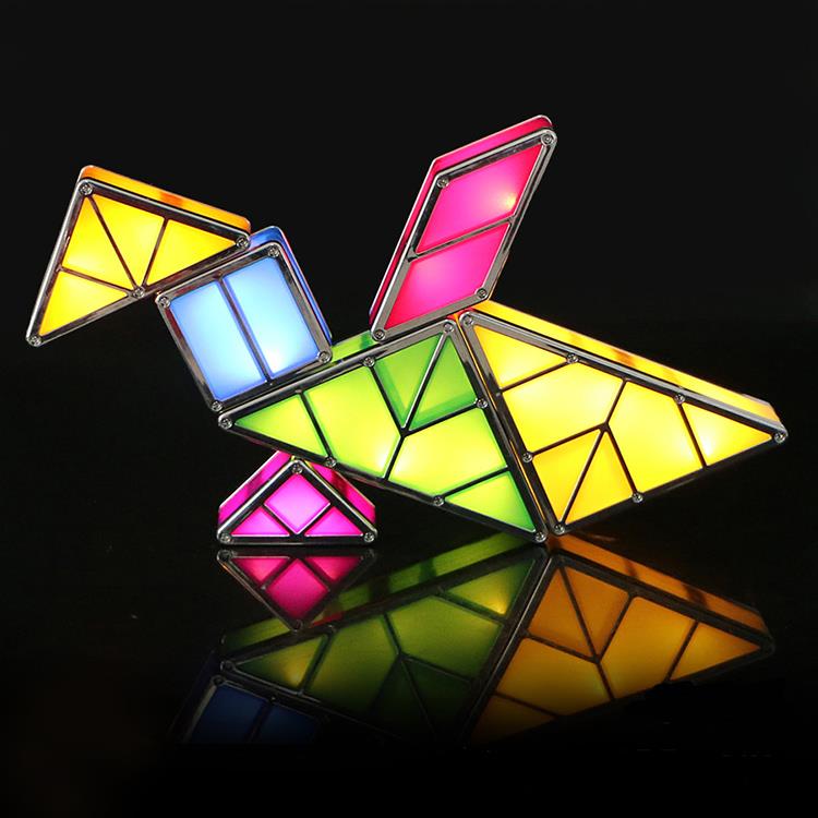 28068 children toy magnetic LED tangram light