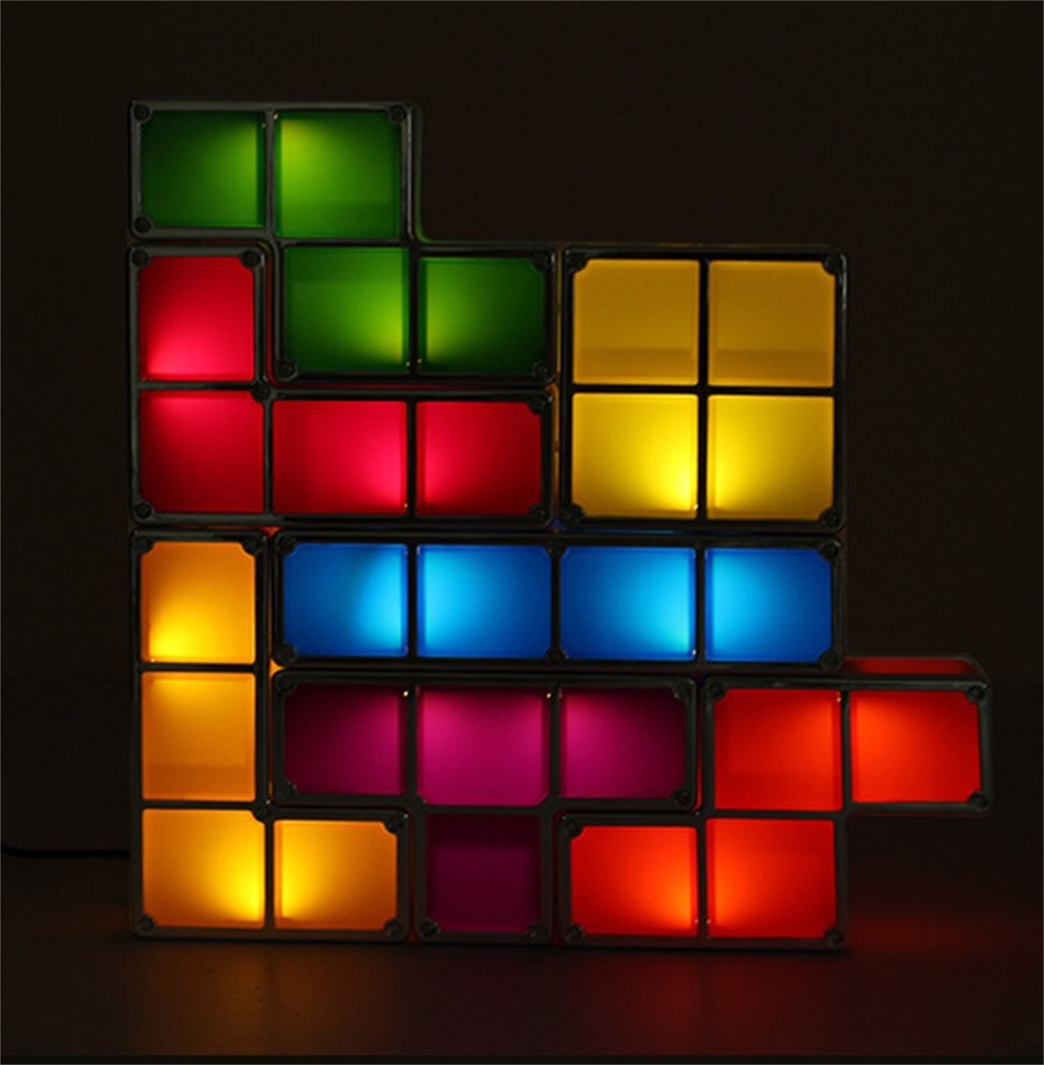 28069 CHILDREN TOY MAGNETIC LED LIGHT TETRIS