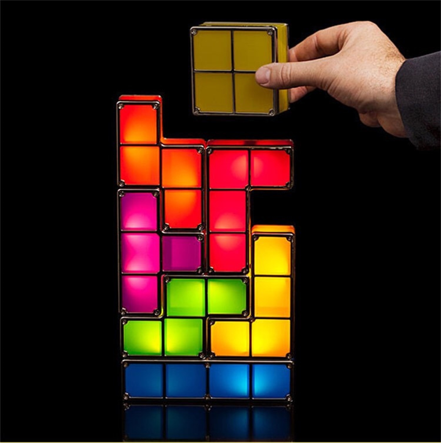 28069 CHILDREN TOY MAGNETIC LED LIGHT TETRIS