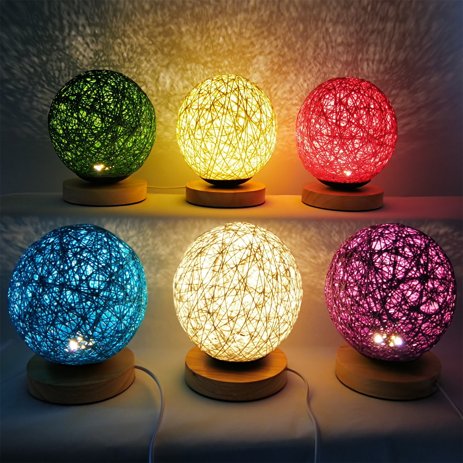 28073 LED Table Rattan Light