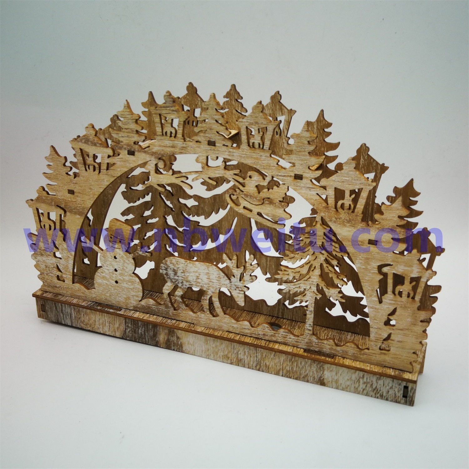 28079 LED Table Wooden Light