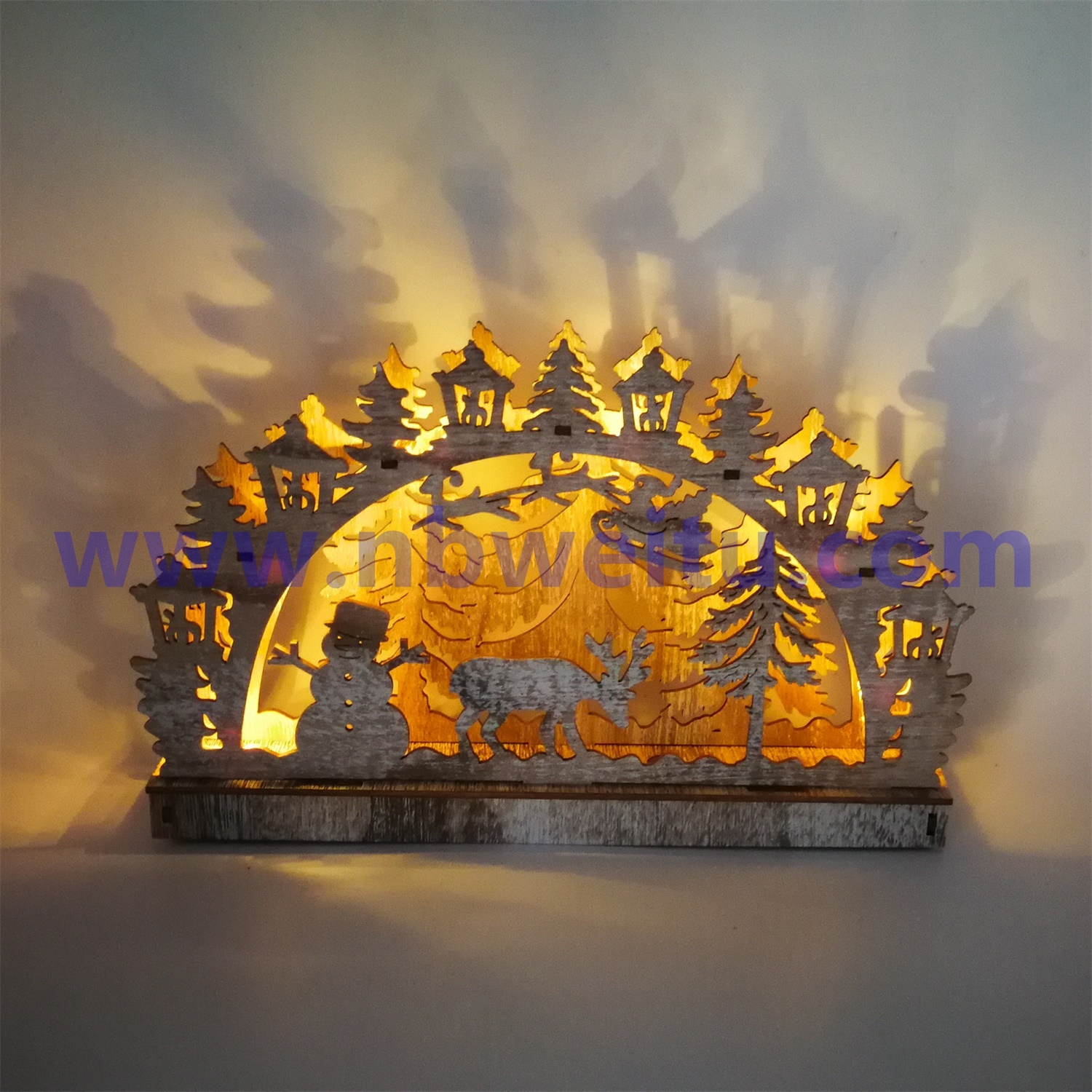 28079 LED Table Wooden Light