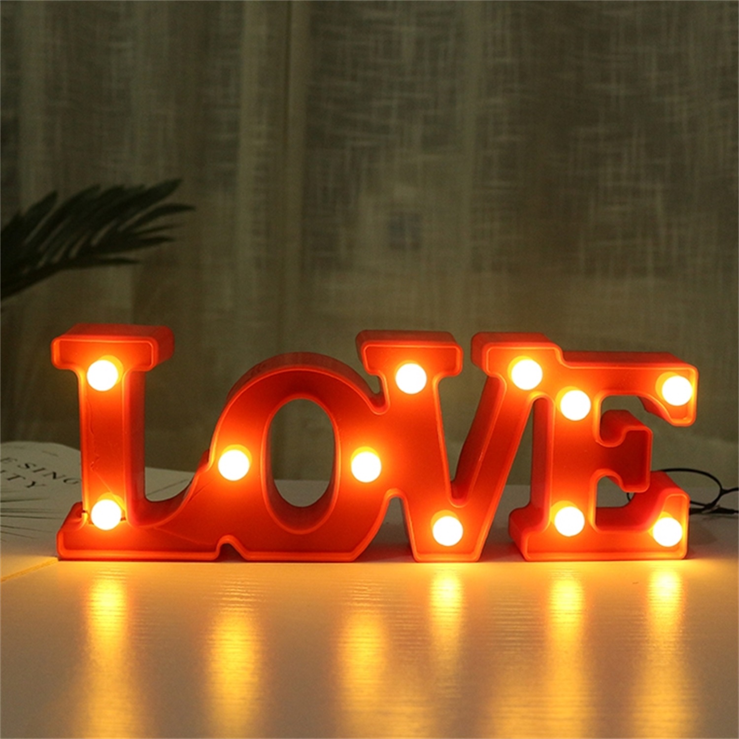 28102 Wedding Anniversary Decoration Love Shape LED Marquee Sign Night Light 
