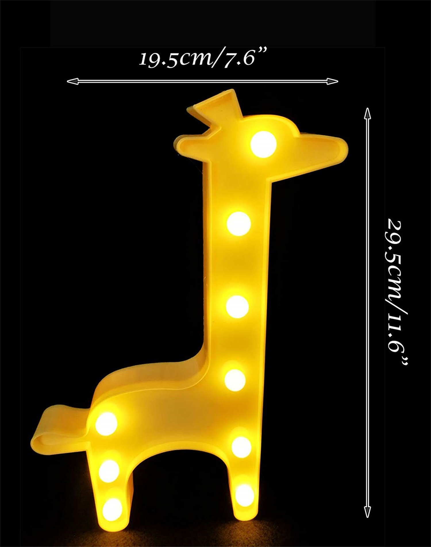 28109 Children Sleeping Soothing Light Giraffe Shape LED Marquee Sign Light 