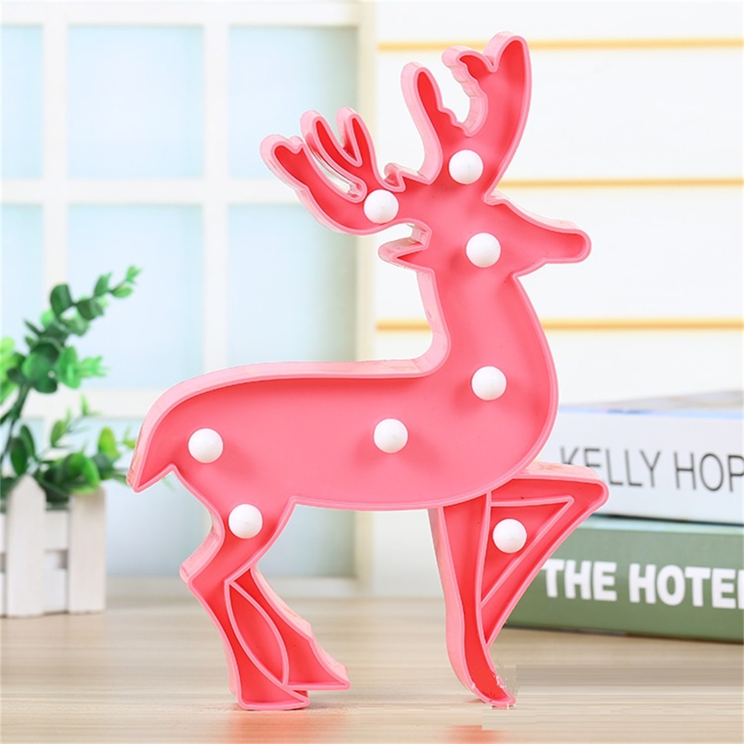 28110 Christmas Decoration Reindeer Shape LED Marquee Night Light 