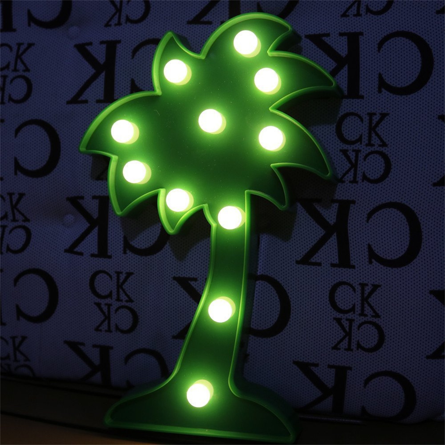 28120 Chinese Supplier Wall Desk Decoration Coconut Palm LED Marquee Sign Night Light 