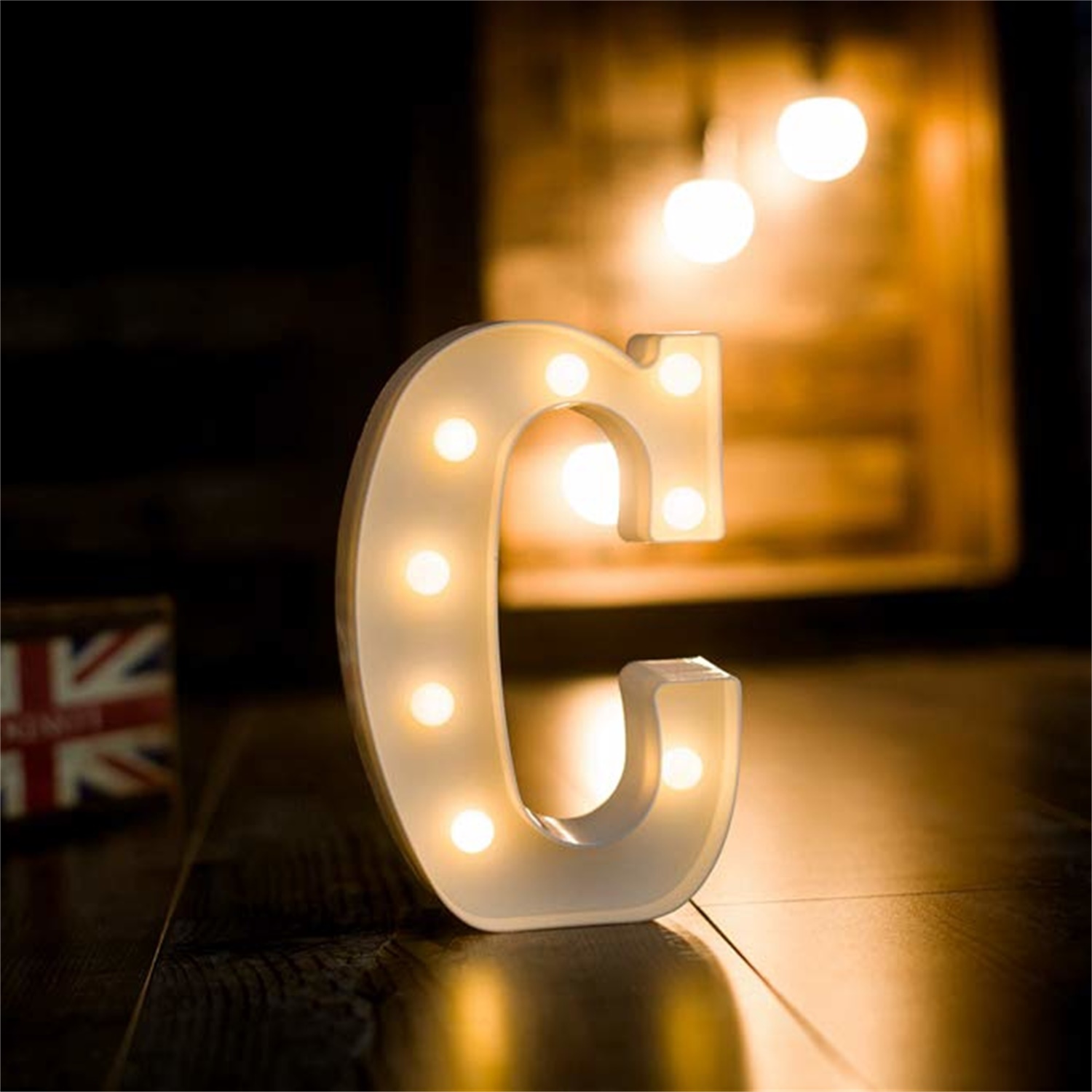 28129 Chinese Manufacturer Battery Powered LED Alphabet C Light up Marquee Sign Night Light 