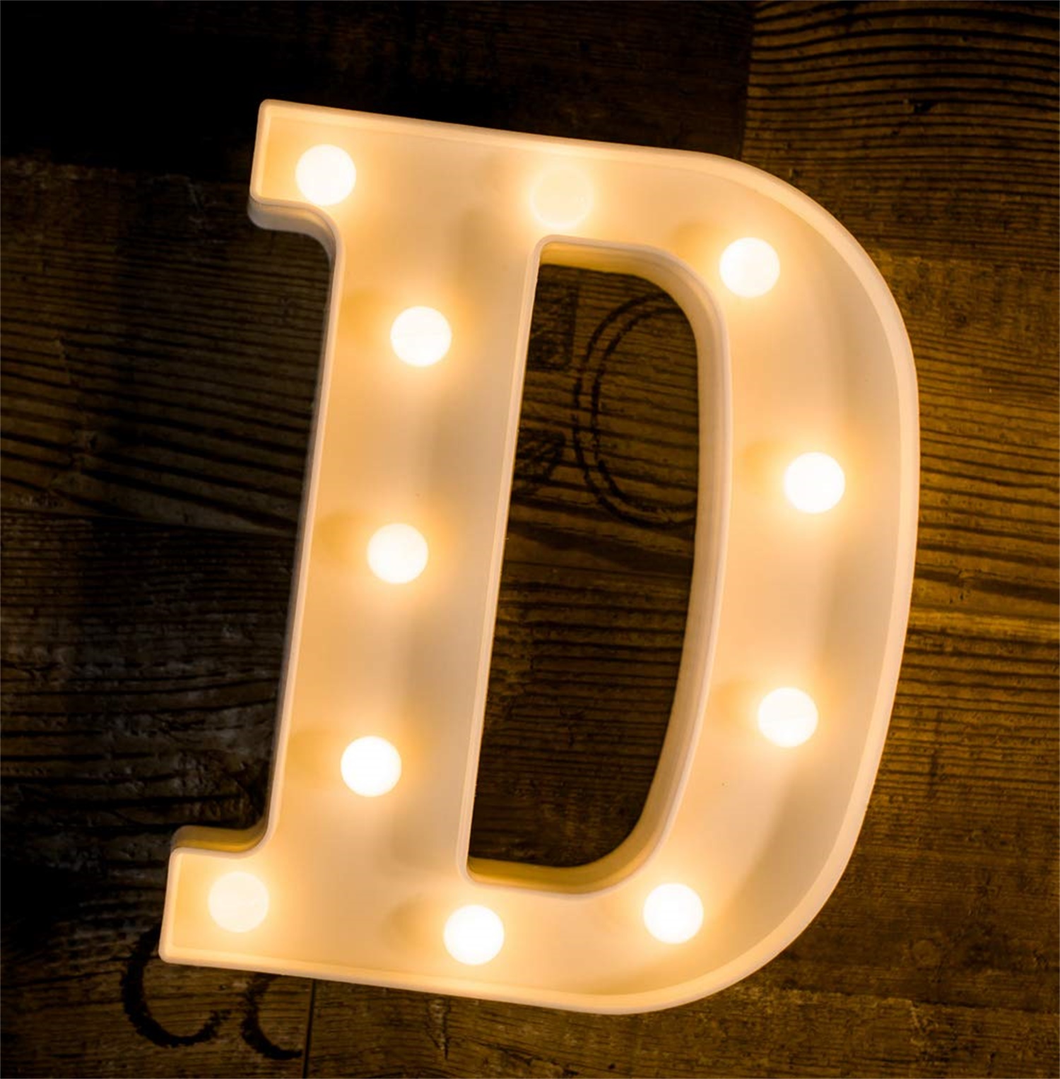 28130 China Wholesale Battery Powered LED Alphabet D Light up Marquee Sign Night Light 
