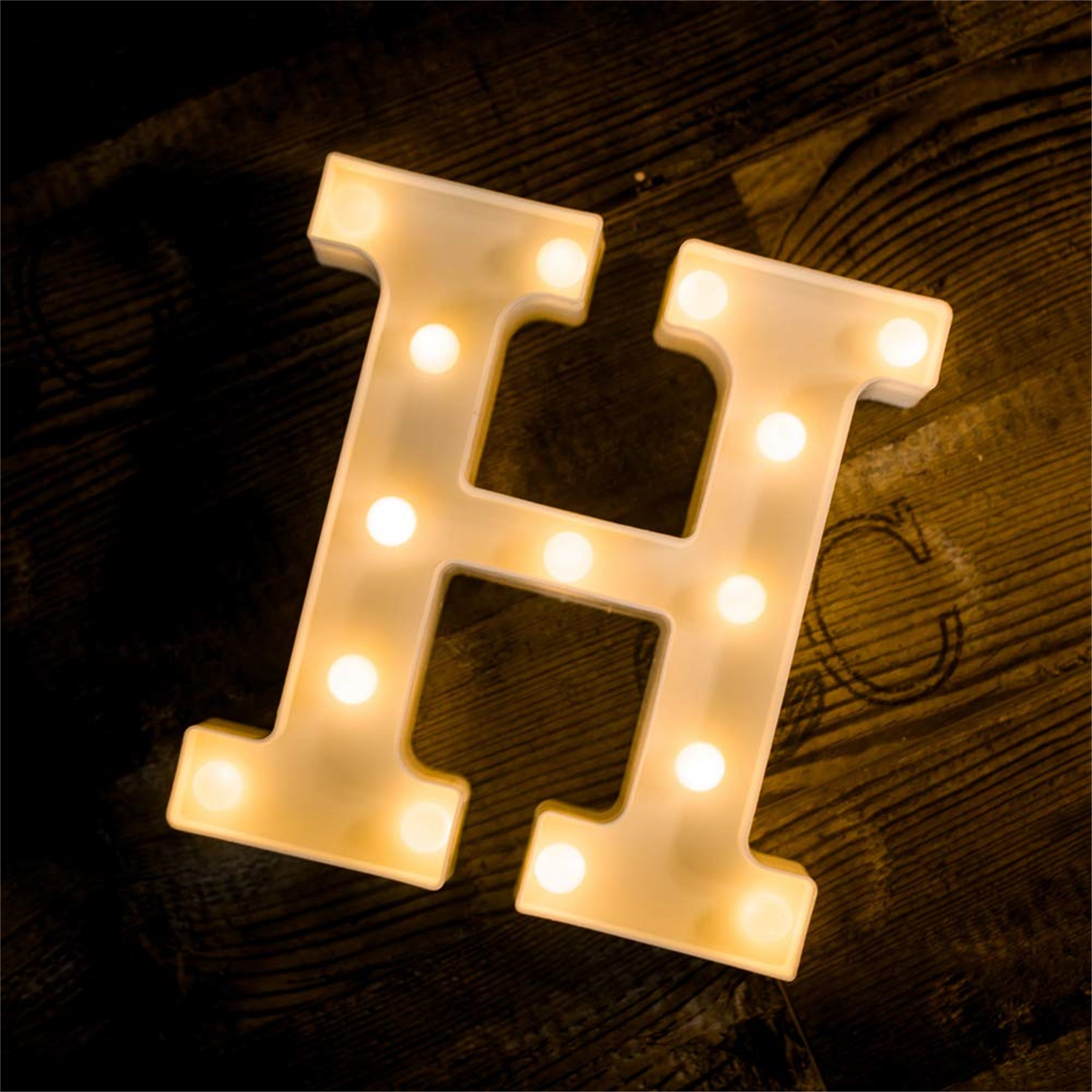 28134 Battery Operated LED Alphabet H Light up Marquee Sign Night Light 