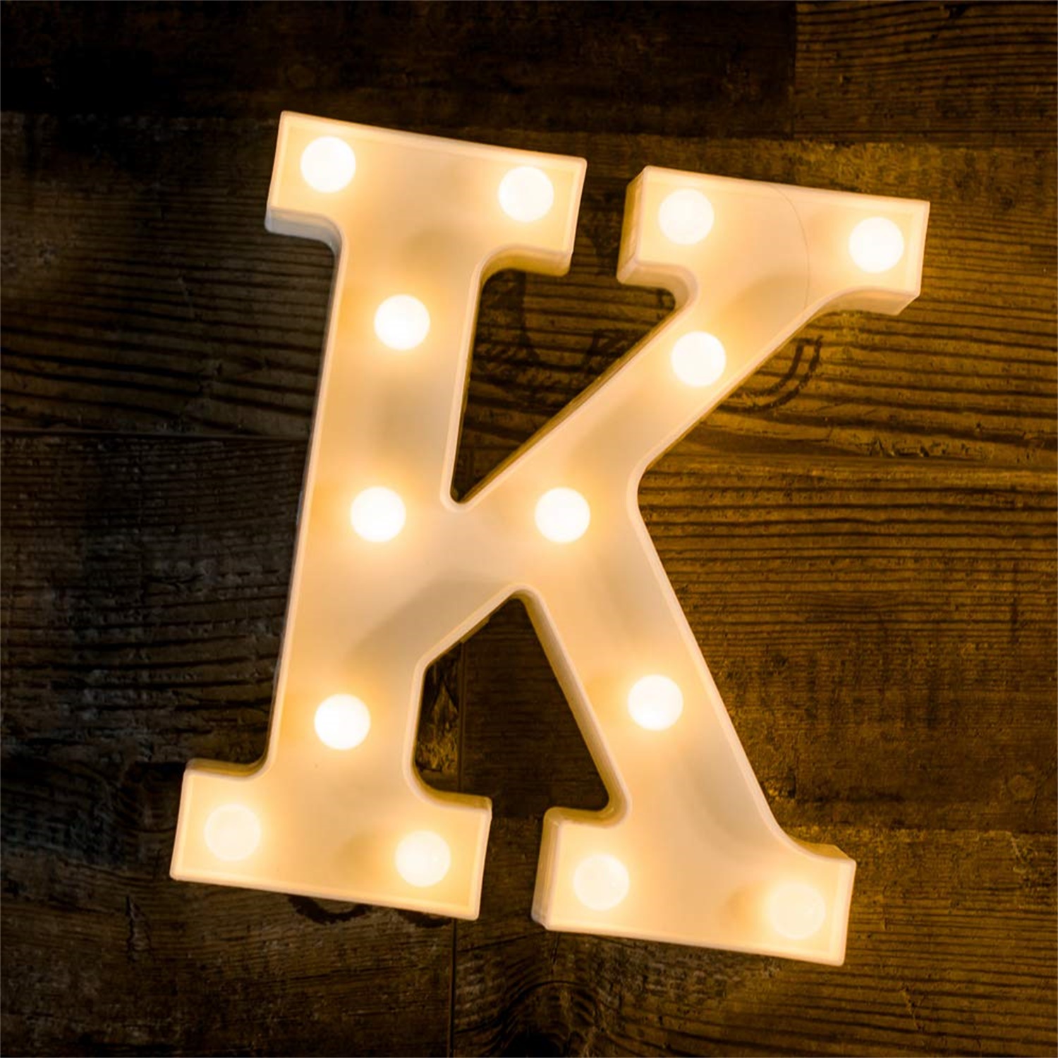 28137 Indoor Decoration Tabletop LED Alphabet K Light up Marquee Sign Night Light 