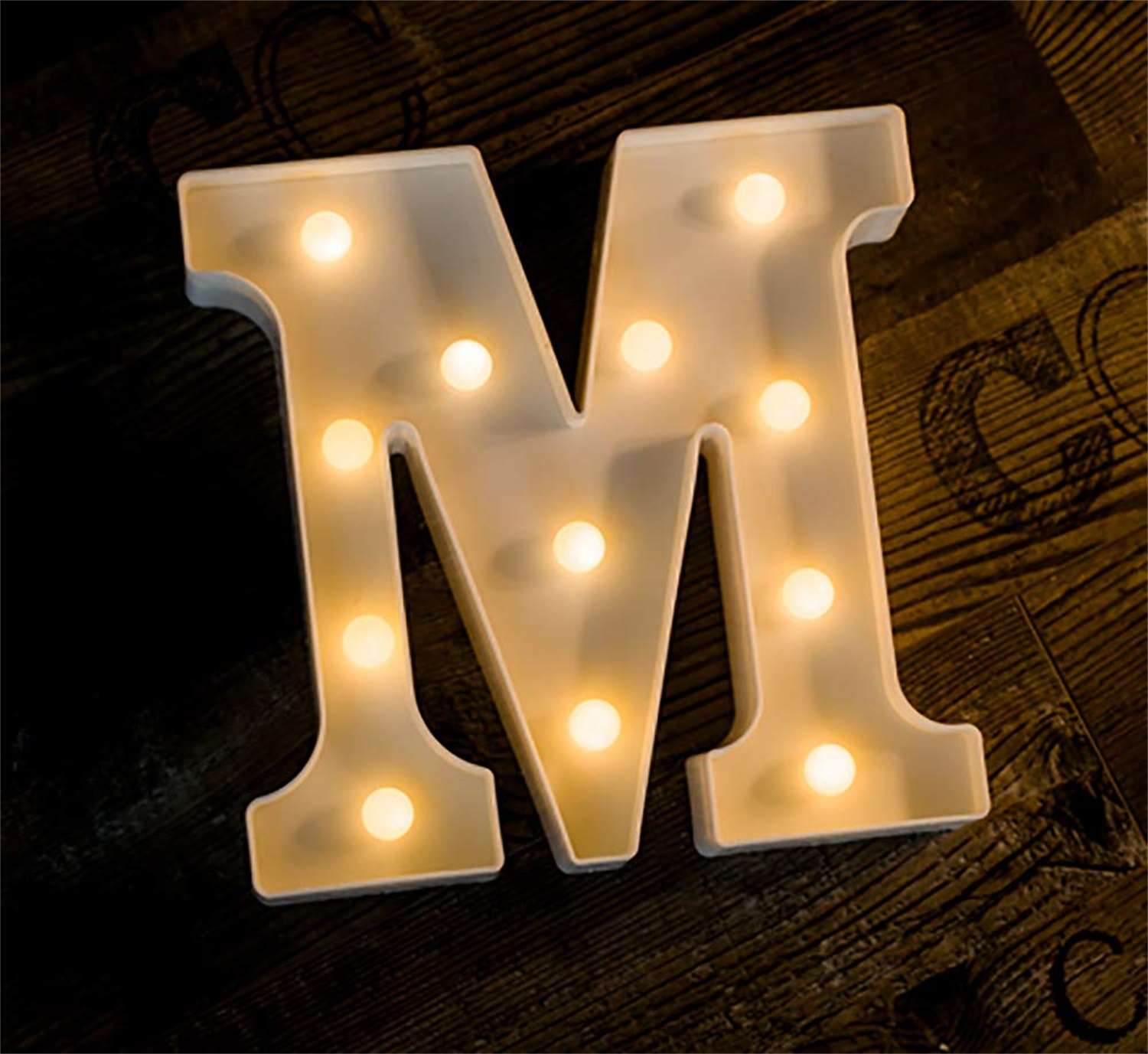 28139 China Wholesale LED Alphabet M Light up Marquee Sign Night Light 