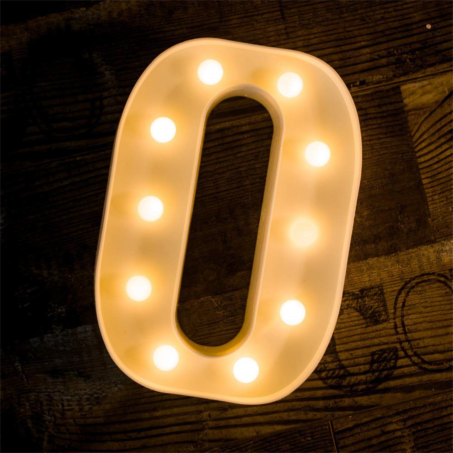 28141 Battery Powered LED Alphabet Letter O Light up Marquee Sign Night Light 