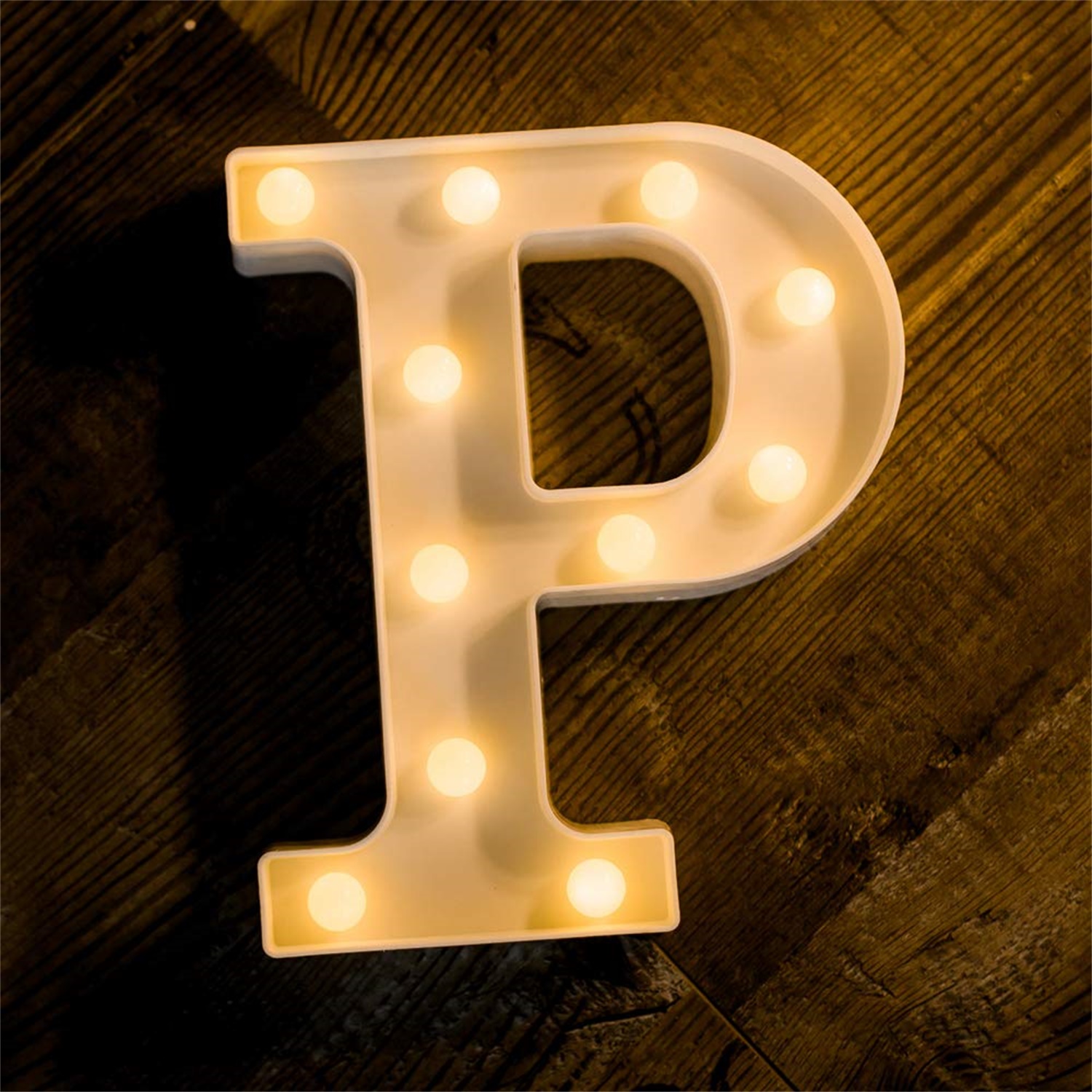 28142 Birthday Decoration LED Alphabet Letter P Light up Marquee Sign Night Light 